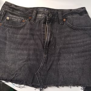 Black Denim Abercrombie Skirt